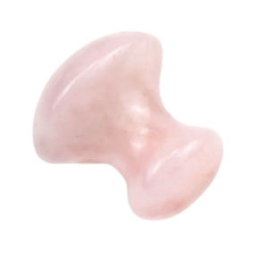Jade Stone Gua Sha Tool - Mushroom shape Rose Quartz